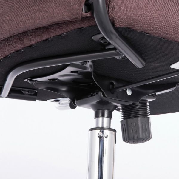 Кресло офисное BRABIX "Flight EX-540", хром, ткань, сетка, коричневое