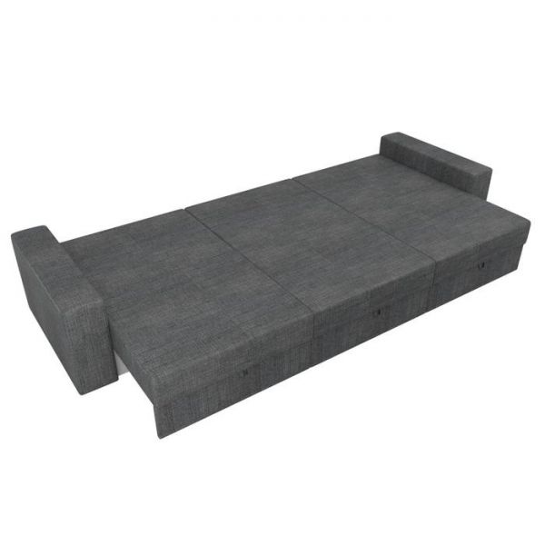 Диван прямой «Мэдисон Long», механизм еврокнижка, рогожка, цвет серый
