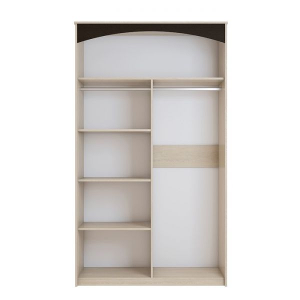 Шкаф-купе «Ева», 1240 ? 580 ? 2168 мм, цвет дуб сонома / дуб венге