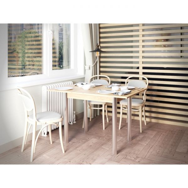 Стол обеденный раскладной СО-06, 800х580(1160)х736, дуб крафт золотой