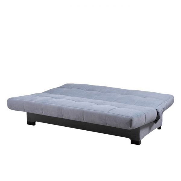 Прямой диван «Осло», механизм книжка, велюр, цвет серый