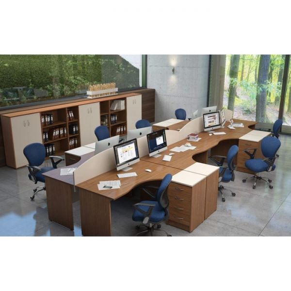 Стол криволинейный IMAGO СА-2Л, клён/металлик