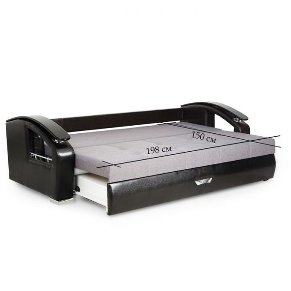 Диван прямой «Дубаи», ППУ, еврокнижка, цвет селфи 15 / астор 900