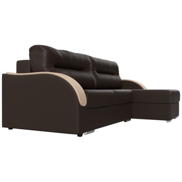 Угловой диван «Дарси», механизм еврокнижка, экокожа, цвет бежевый