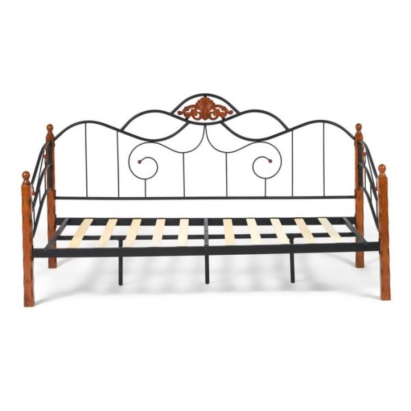 Кровать CANZONA Wood slat base , 90х200 см , красный дуб/черный