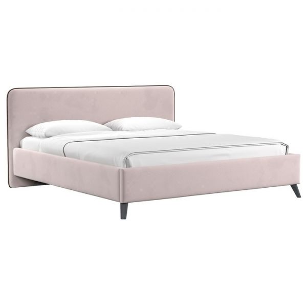 Кровать Миа, 1600х2000, ортопедическое осн+ПМ, Аватар 390/Пудровый