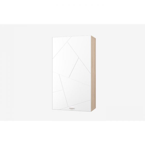 Шкаф для книг навесной СКАЙЛАЙН 602х314х1089 дуб сонома светлый/белый