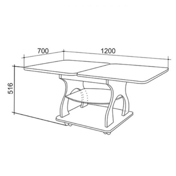 Журнальный стол Купер 600/1200х700х516  Венге