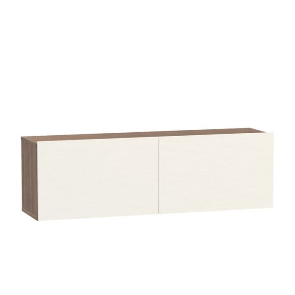 Шкаф навесной Гринвич 08.118, 1200х319х366, Орех селект каминный/Белый премиум