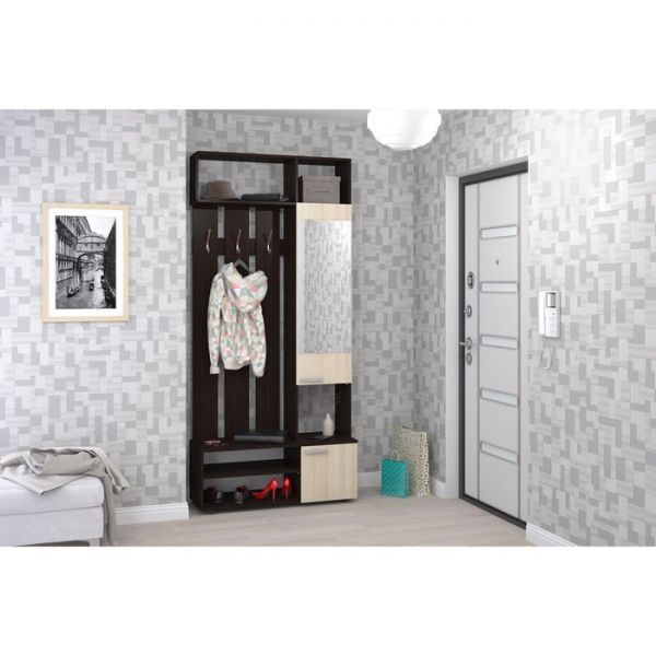 Прихожая Милан, 1000х362х2200, Венге/Дуб сонома