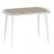 Стол не раздвиж Сочи-3 1100х700х750 белый/экокожа крокодил капучино/опоры массив