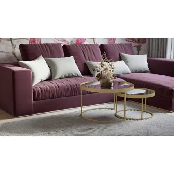 Комплект журнальных столов «Джуан», 755(555) ? 755(555) ? 445(345), цвет неро