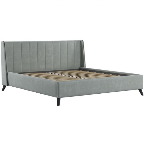 Кровать Мелисса, 1800х2000, ортопедическое осн+ПМ, Тори 61/Серибристо-серый