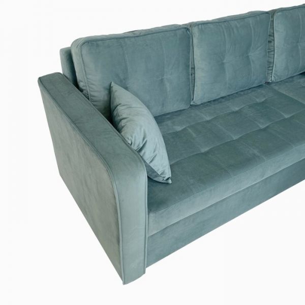 Угловой диван «Фаворит», механизм дельфин, цвет бинго бежевый