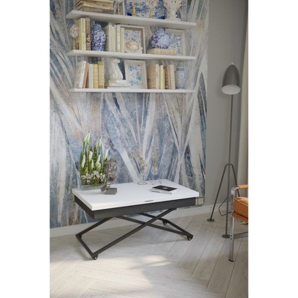 Стол трансформируемый «Андрэ Loft», 850 (1100) ? 550 (850) ? 400 (725) мм, ЛДСП, белый