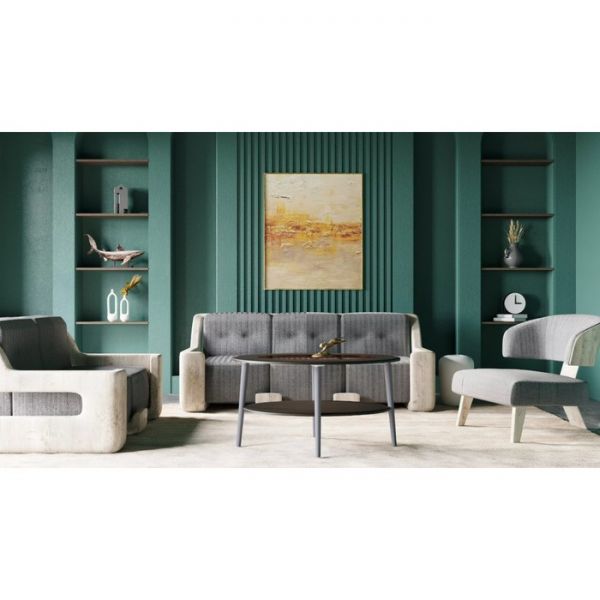 Стол журнальный «Эль», со стеклом сжс-01, 900 ? 600 ? 480 мм, цвет дуб сонома