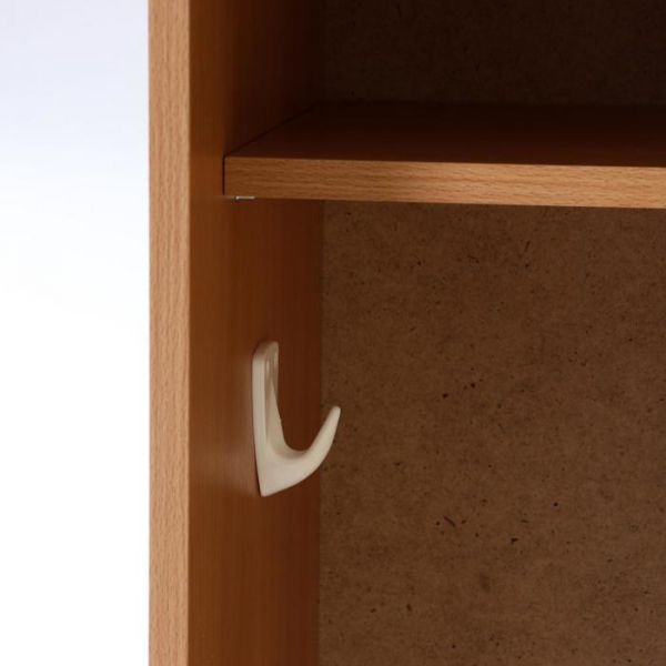 Шкаф для одежды 312х340х1420 (1-мест),  ЛДСП, корпус - бук, фасад - цветной