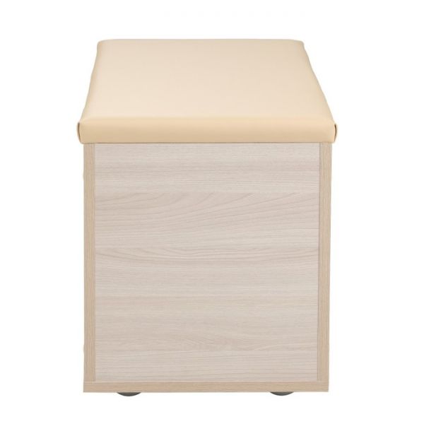 Пуф Герда, 600х355х432 Ясень шимо светлый/экокожа бежевая