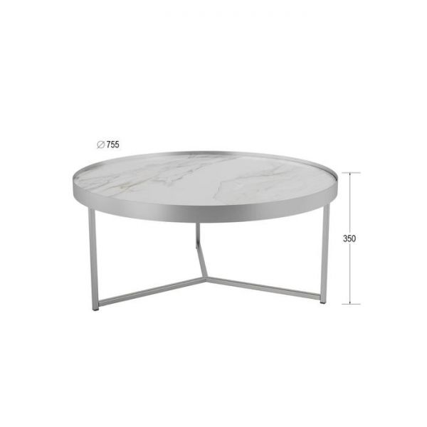 Стол журнальный «Ориндж», 755 ? 755 ? 350 мм, цвет сахара нуар / чёрный матовый»