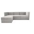 Диван модульный угловой «Бергамо», четыре секции, велюр, цвет shaggy linen