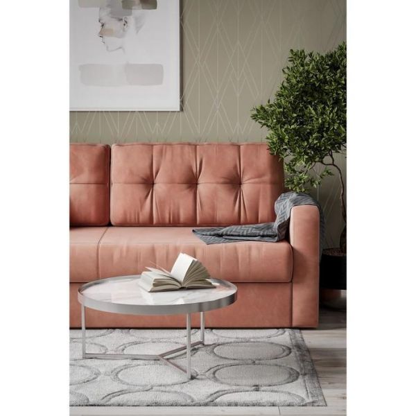 Стол журнальный «Ориндж», 755 ? 755 ? 350 мм, цвет сахара нуар / чёрный матовый»