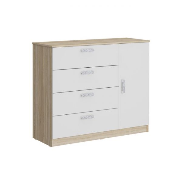 Комод «Салоу», 1200 ? 450 ? 1004 мм, цвет дуб сонома / перламутр