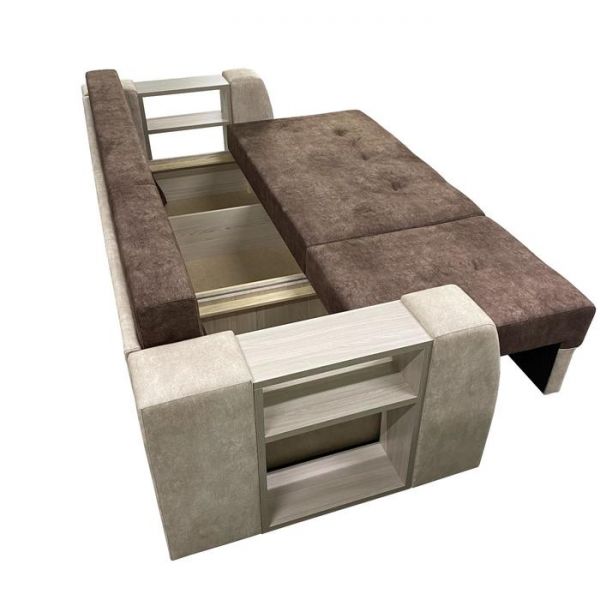 Диван-трансформер «Оптимус», цвет эмилия милк / эмилия дарк браун