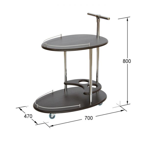 Стол сервировочный «Фуршет», 700 ? 470 ? 805 мм, цвет дуб белёный