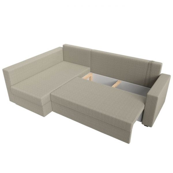 Угловой диван «Мансберг», механизм еврокнижка, угол левый, рогожка, цвет корфу 02