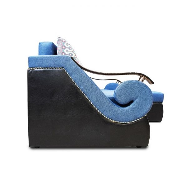 Диван «Дубаи 2» с оттоманкой, ППУ, правый угол, цвет монтана 158/султан виолет/астор 900