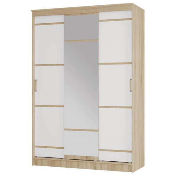 Шкаф-купе Сакура 1500х610х2216 дуб сонома/белый