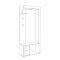 Прихожая Лайт 10.03, 790х321х1900, Орех селект каминный/Белый премиум