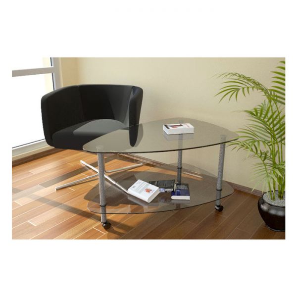 Стол журнальный №94 «Капля», стекло, цвет прозрачный