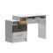 Стол компьютерный Вега Позитив, 1200х450х726, Белый/Бетон темный