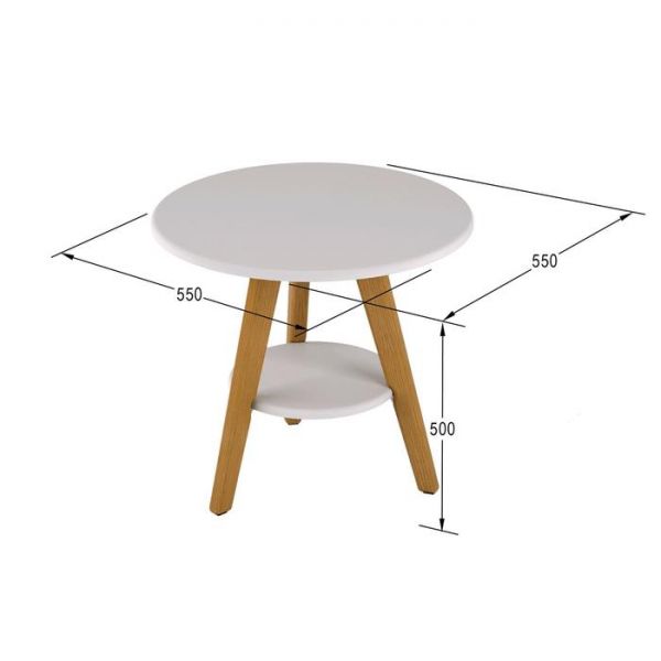 Стол журнальный «Хог», 550 ? 550 ? 500  мм, цвет белый