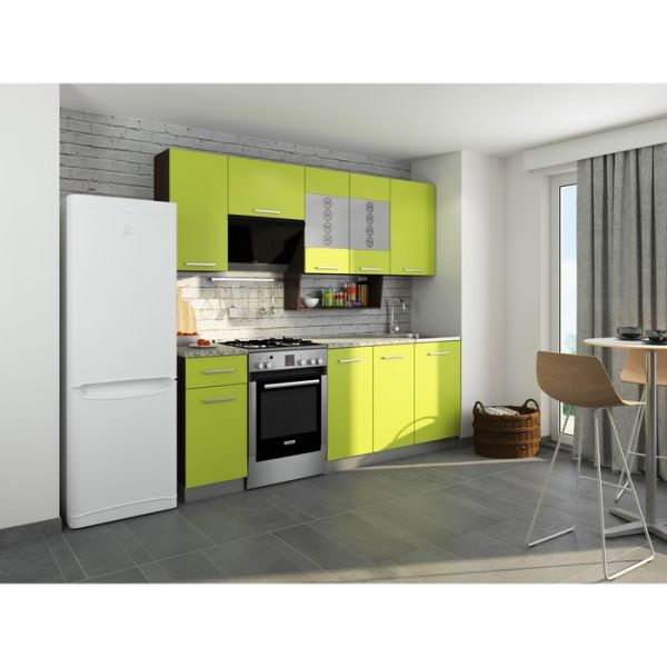 Кухонный гарнитур София, 2300 мм, цвет лайм