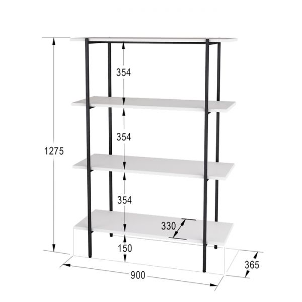 Стеллаж «Атлантик 1275», 900 ? 363 ? 1275 мм, цвет дуб американский