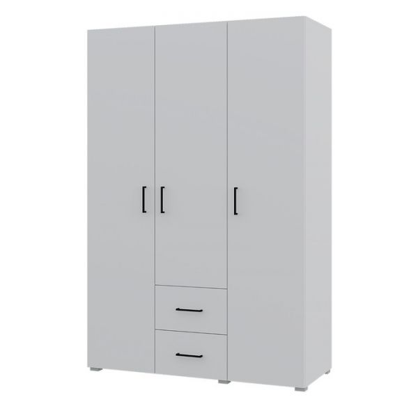 Шкаф Victor, 3 створчатый, с ящиками, цвет белый