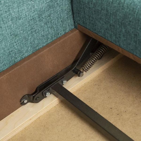 Диван "Матис" с подлокотниками, ткань рогожка AZURE