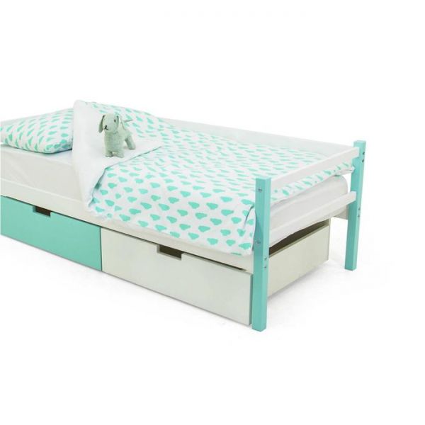 Детская кровать-тахта Svogen мятно-белый