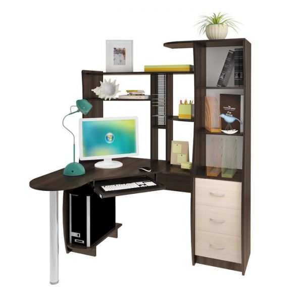 Стол компьютерный Интел-9 1552х1050х1770 Бодега тёмный/Бодега светлый