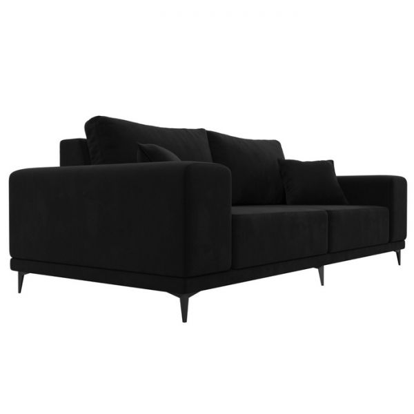 Прямой диван «Льюес», без механизма, микровельвет, цвет бежевый