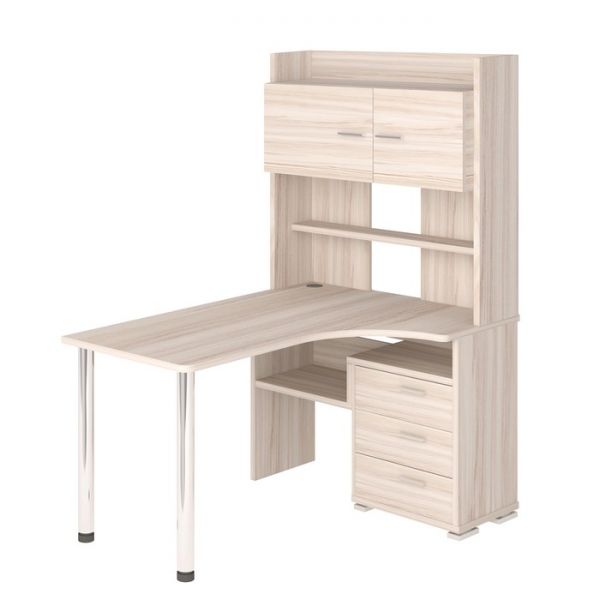 Стол компьютерный «СР 133» с надстройкой, 1010 ? 1300 ? 1750 мм, левый, цвет карамель