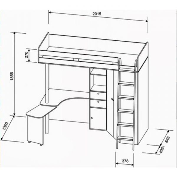 Детский комплекс «М-85», цвет дуб молочный/дуб молочный