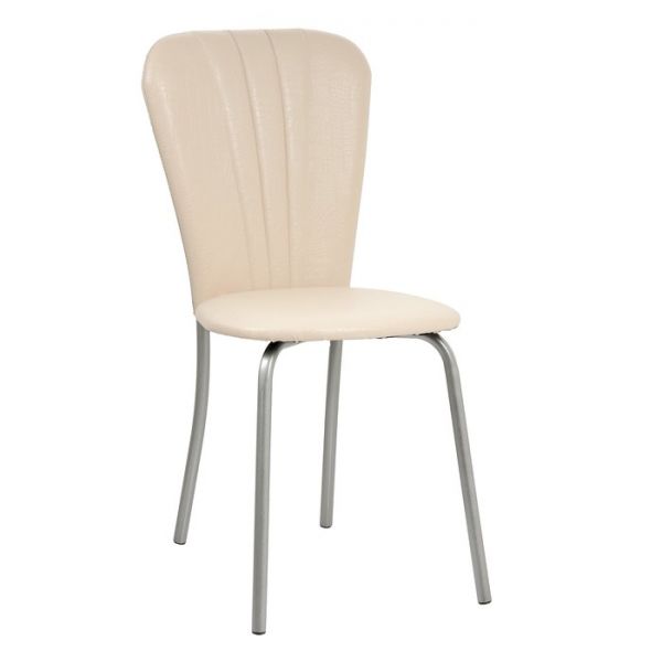 Стул "Кафе-2" Серебристый металлик/шоколадная рептилия