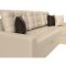 Угловой диван «Ливерпуль», механизм дельфин, экокожа, цвет бежевый