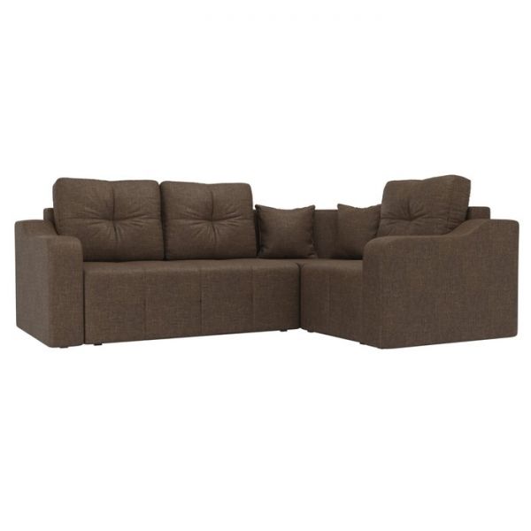 Угловой диван «Кембридж», механизм еврокнижка, рогожка, цвет бежевый