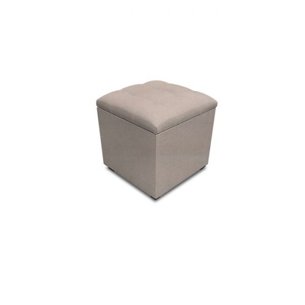 Пуф с крышкой и утяжкой, 400 ? 400 ? 420 мм,  рогожка, цвет savana plus yellow