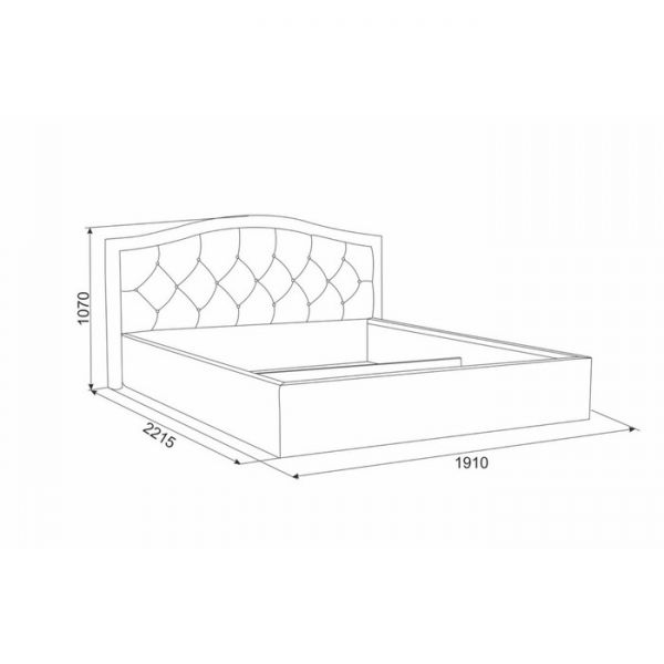 Каркас кровати Верона, 1600х2000, Белый экокожа