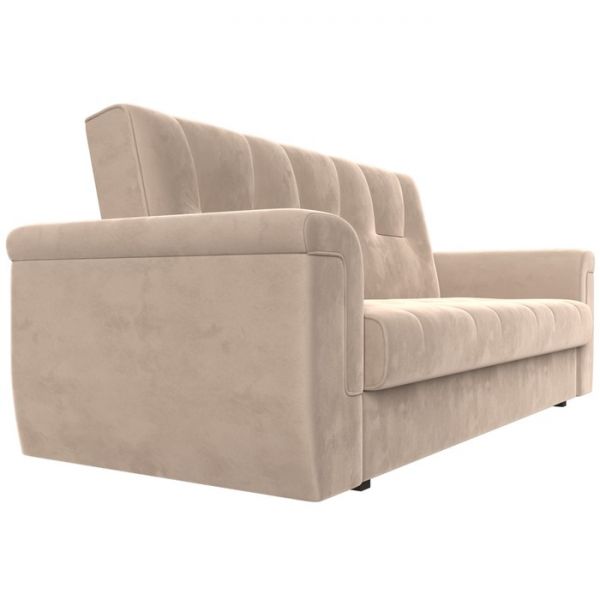 Прямой диван «Эллиот», механизм книжка, велюр, цвет бежевый